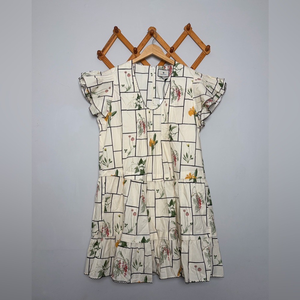 Tuckernuck Fresher Buds Mini Alice Dress XXL NWT Botanical Print Tiered